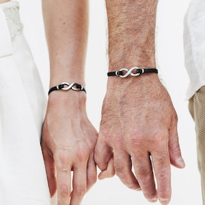 Passende Armbänder, Paare Armband, Infinity Armband, Verlobungsgeschenk, Verlobungsgeschenk, passende Armbänder für Sie und Ihn
