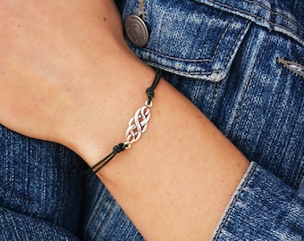 Pulsera celta mujeres pulsera de cuero joyería celta Irlanda joyería esterlina nudo celta pulsera outlander pulsera St patty