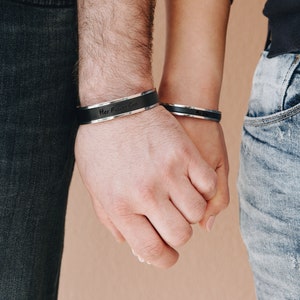 His and Her bracelet Couples Bracelet Personalized Gift for Couple Matching Bracelet  Anniversary Gift Wife Unique Wedding Gift Leather