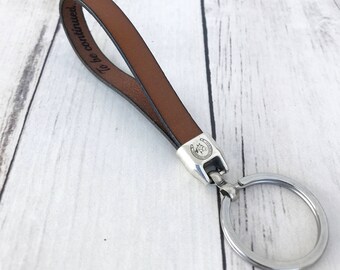 Gepersonaliseerde vader sleutelhanger nieuwe vader gift papa sleutelhanger Fathers Day sleutelhanger eerste vaders dag hand gemaakt