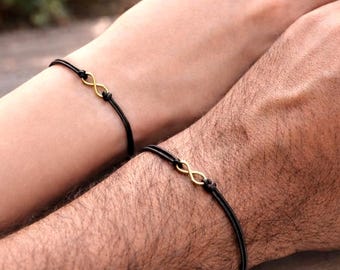 Matching couple bracelets | Leather His and Hers Bracelet Set | Valentine’s Day Gift Anniversary