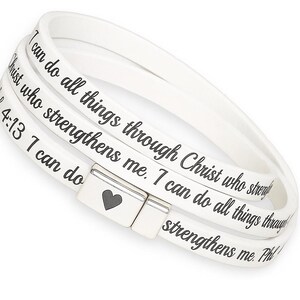 Pulsera de cuero personalizada / Regalo para el Día de la Madre para ella / Regalo personalizado para esposa, novia, mejor amiga / Regalo para colega imagen 6