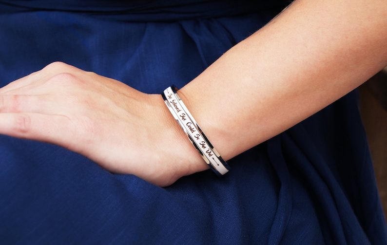 Mothers Day Gift for Wife Personalized Bracelet Custom Date Bracelet Name Bracelet Rose Gold Color Bracelet