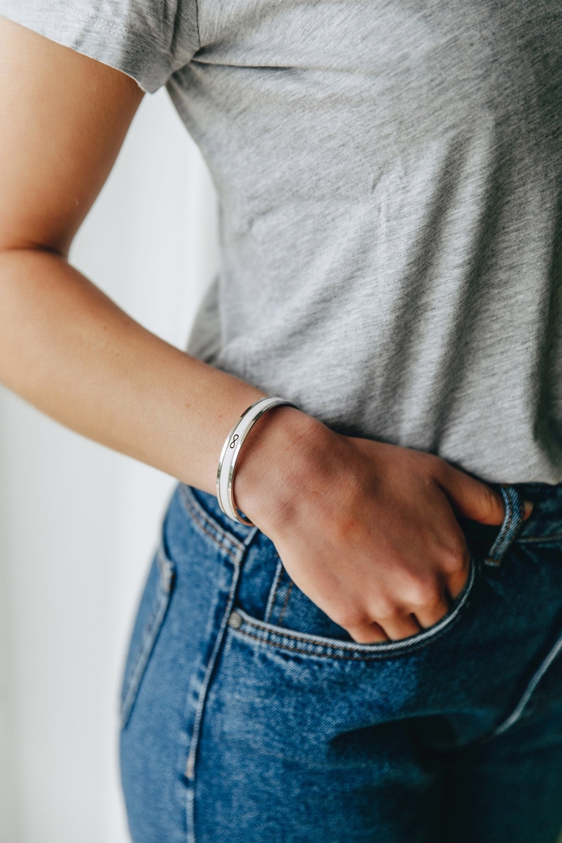 Third Anniversary Gift for Her Personalized Bracelet for Women Etsy