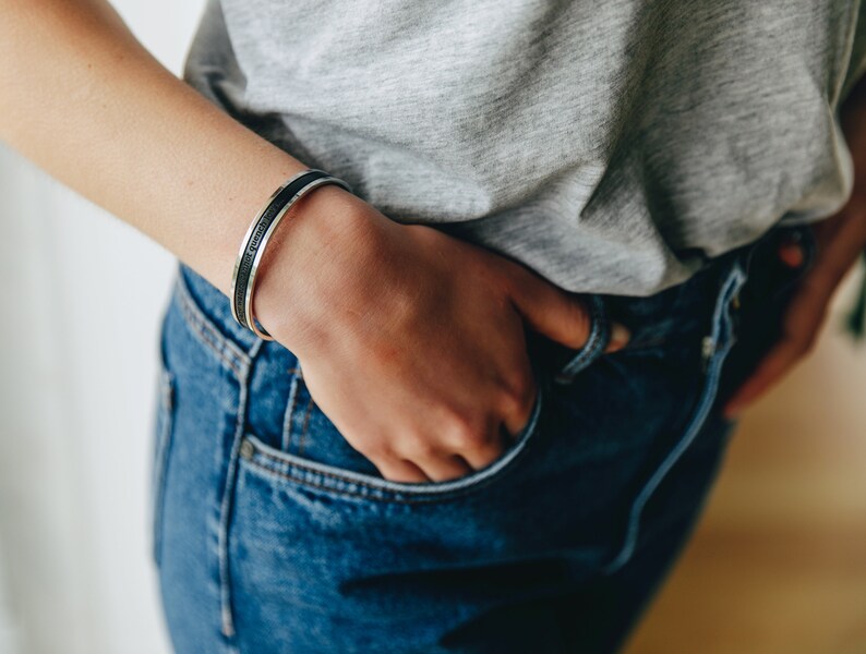 Third Anniversary Gift for Her Personalized Bracelet for Women Etsy