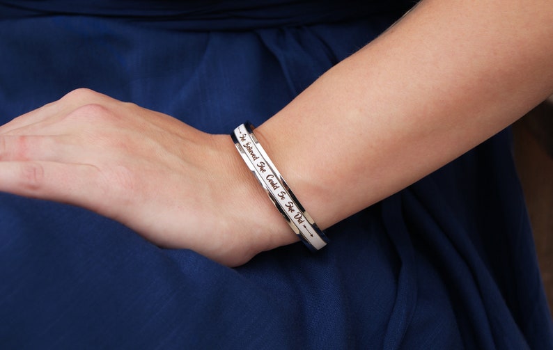 Mothers Day Gift for Wife Personalized Bracelet Custom Date Bracelet Name Bracelet Rose Gold Color Bracelet