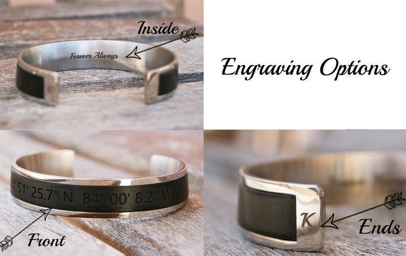 Couples bracelet Personalized Wedding Gift for Couple Anniversary Gift Custom Engraving Valentines Gift image 3