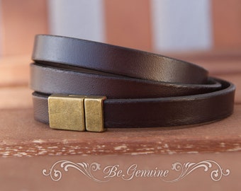 Pulsera de cuero envolvente / Regalos para hombres / Pulsera para hombres / Pulsera para novios / Regalo para hombres / Regalo para novios / Pulsera para hombres personalizada