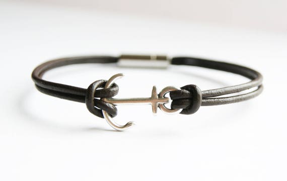 Men Bracelet - Men Leather Bracelet - Men Ancho - Artmosfair