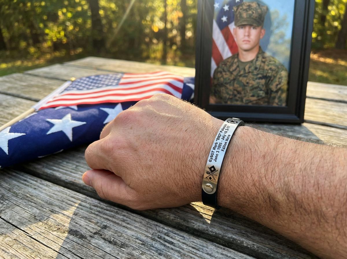 Military Memorial Bracelet Fallen Hero KIA in Memory of Loss of a 