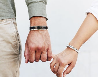 10th Marriage Anniversary Gifts - Matching Bracelets for Couple