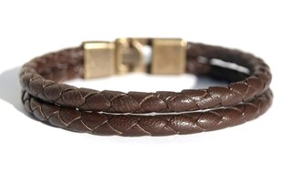CheersLife Bracciale Uomo In Pelle – Inciso 'Ti Amo Per Sempre', Chiusura Magnetica, Regalo Per Figlio