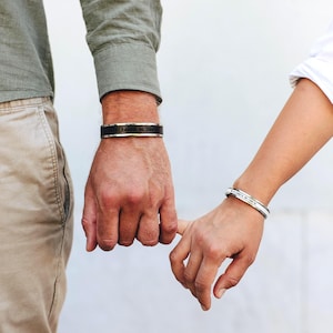 Couples Bracelet, Unique Wedding Gifts For Couple, Personalized Matching Bracelets For Couple, Set of 2 Custom Engraved Bracelet