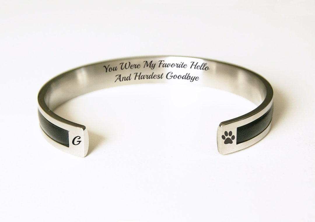 Pet Sympathy Gift Bracelet Pet Memorial Gift Paw Print Pet Memorial ...