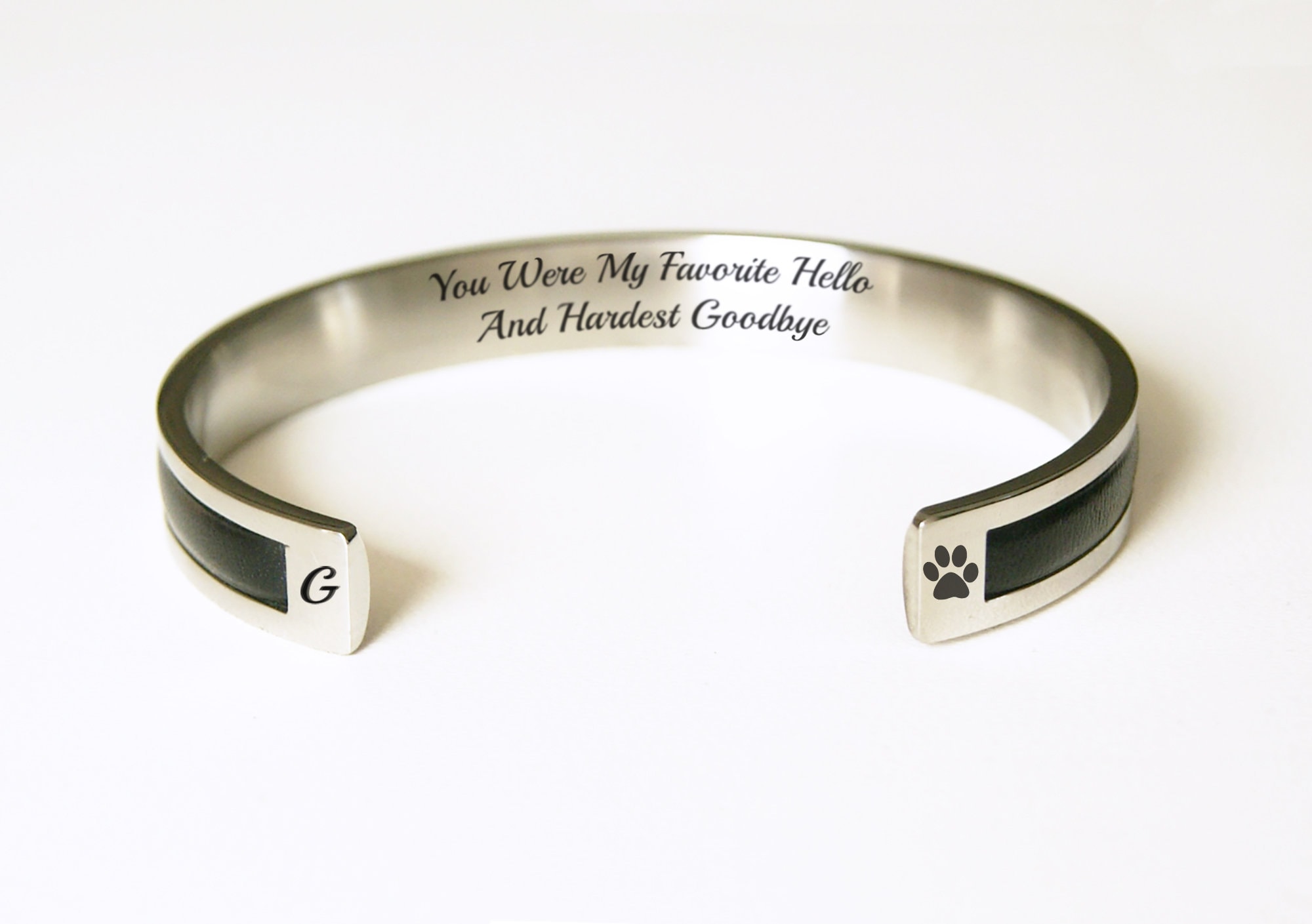 Pet Sympathy Gift Bracelet Pet Memorial Gift Paw Print Pet Memorial ...