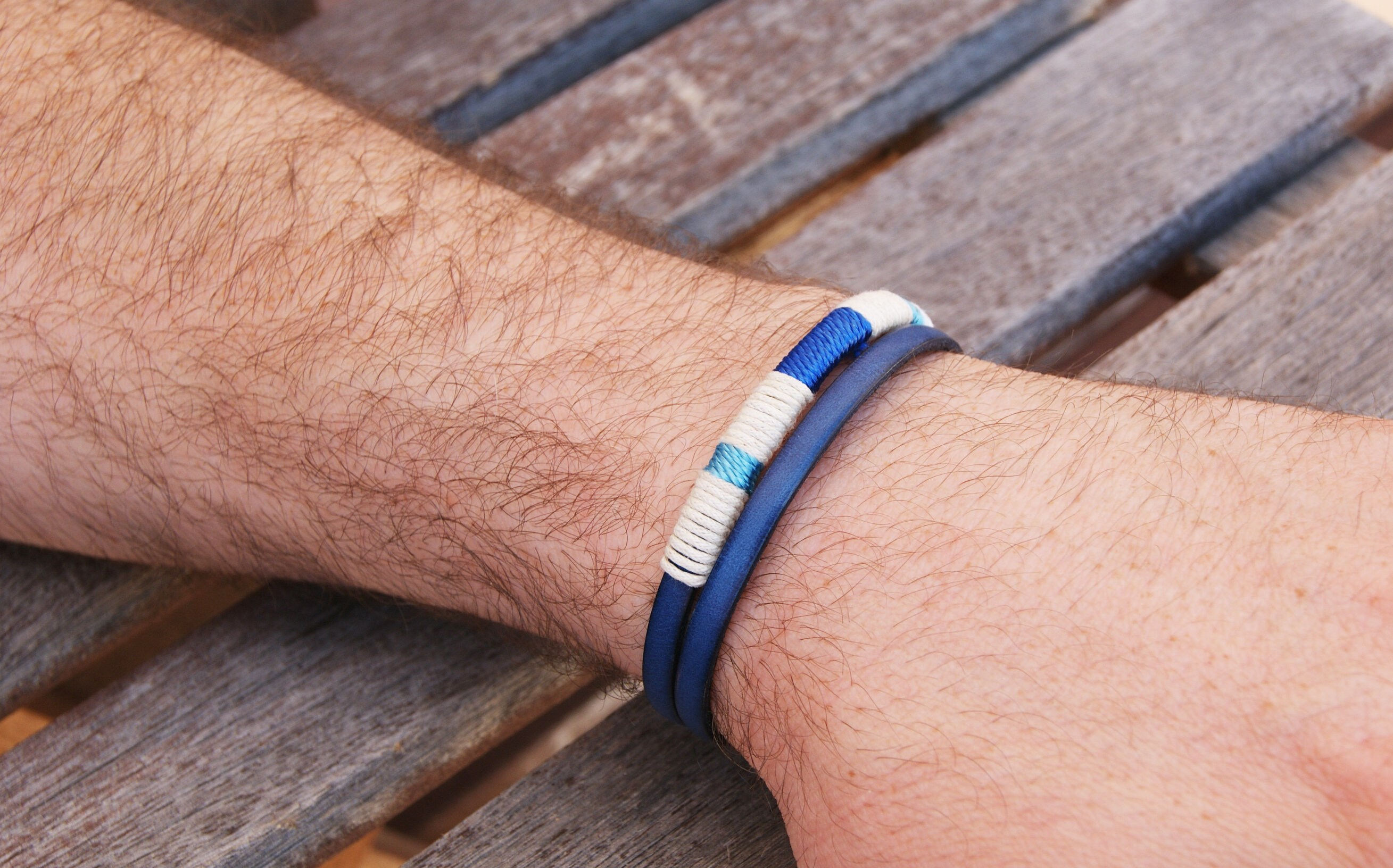 Mens Turquoise Leather Bracelet Boyfriend Bracelet Mens Etsy