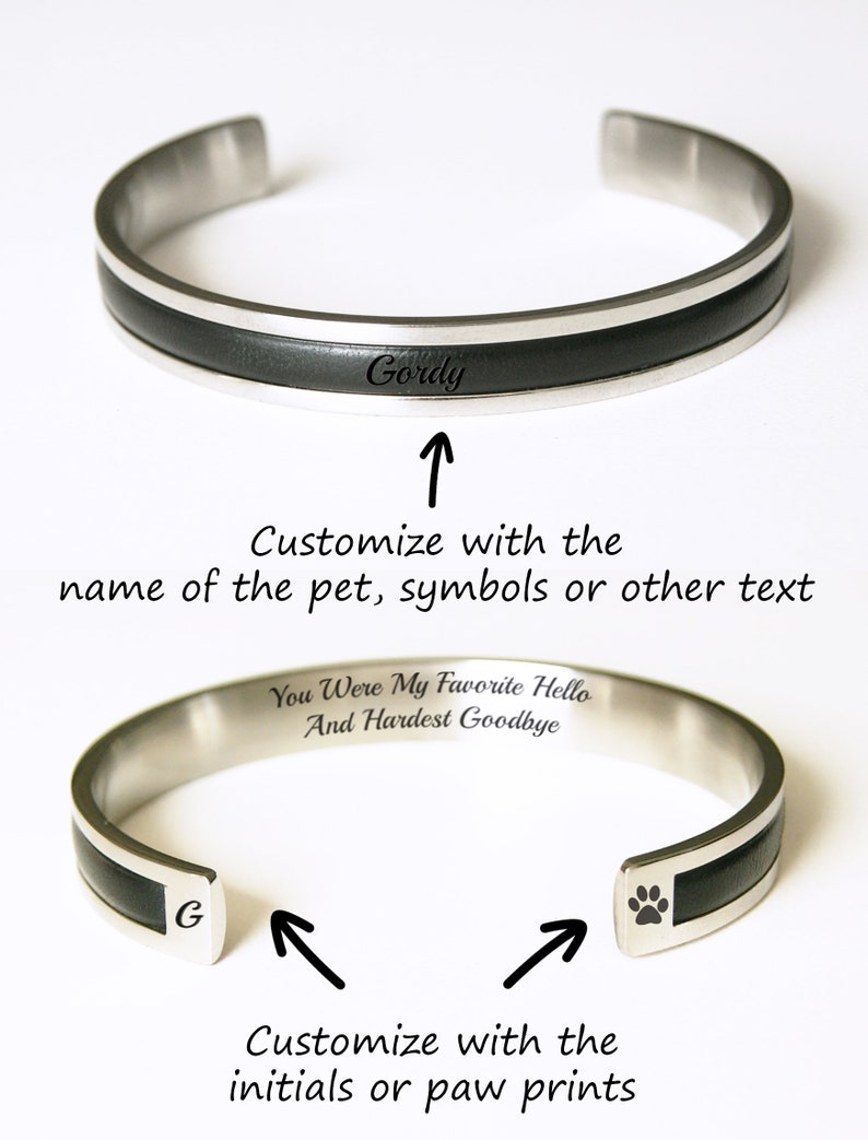 Pet Sympathy Gift Bracelet Pet Memorial Gift Paw Print Pet Memorial ...