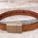 Boyfriend Gifts for Boyfriend Personalized Leather Bracelet Hidden Message Man Gifts Fathers Day Gift Engraved Bracelet Gift for Him 