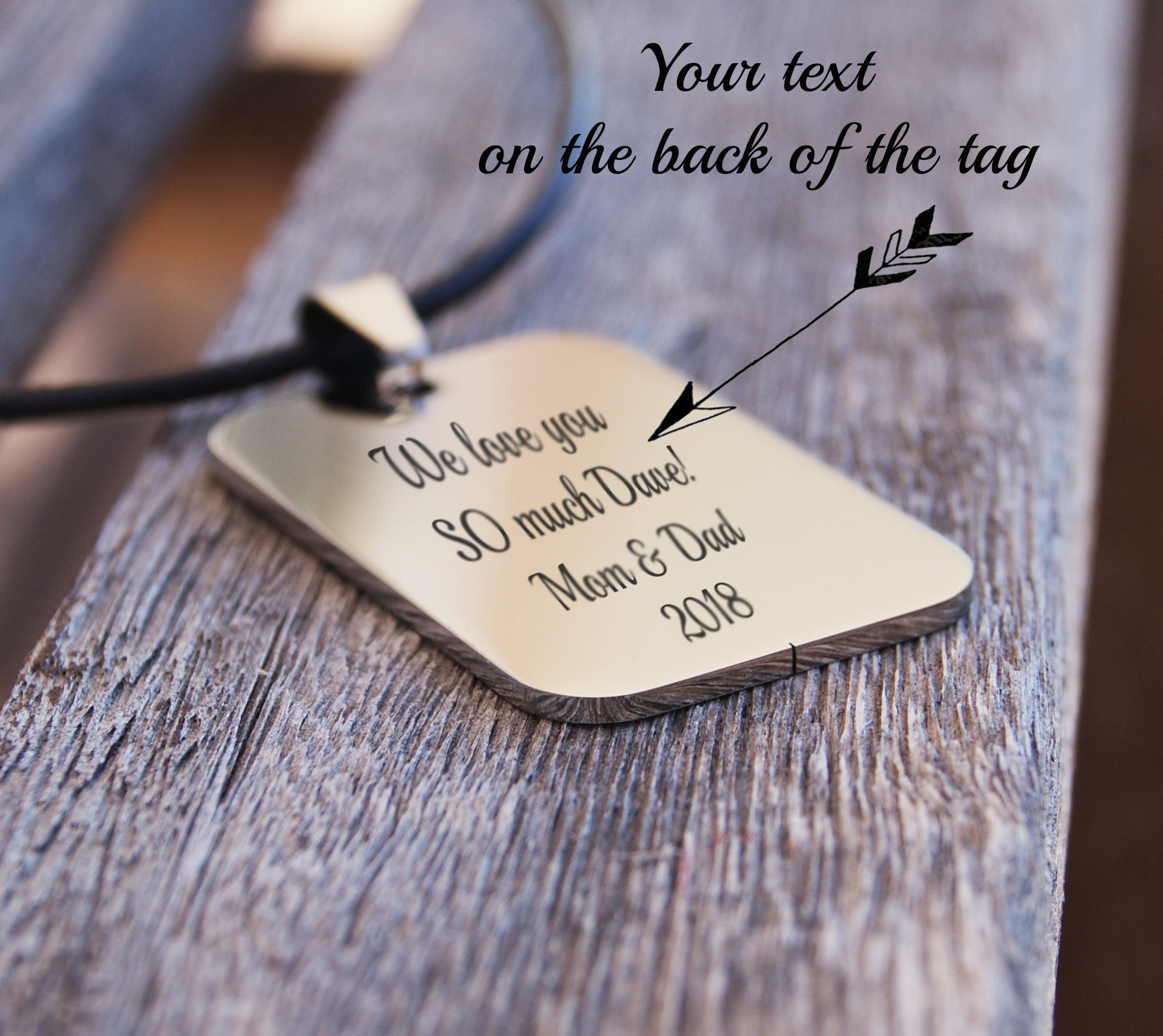 Custom Dog Tag Necklace Teen Boy Gift 