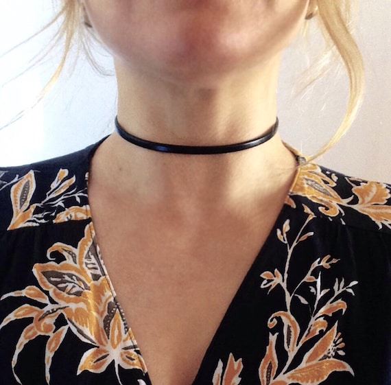 Choker Necklace Simple Leather Choker for Women Etsy