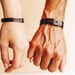 Wedding Gifts for Couple Personalized Bracelets for Couples Leather Anniversary Gift Matching Bracelets His and Her Long Distance Keepsake 