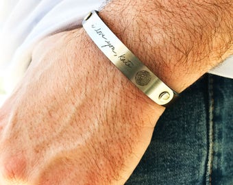 Handwriting Bracelet Gift Personalized Birthday Gift for Dad Actual Handwriting Signature Bracelet Boyfriend Gift Always in my Heart