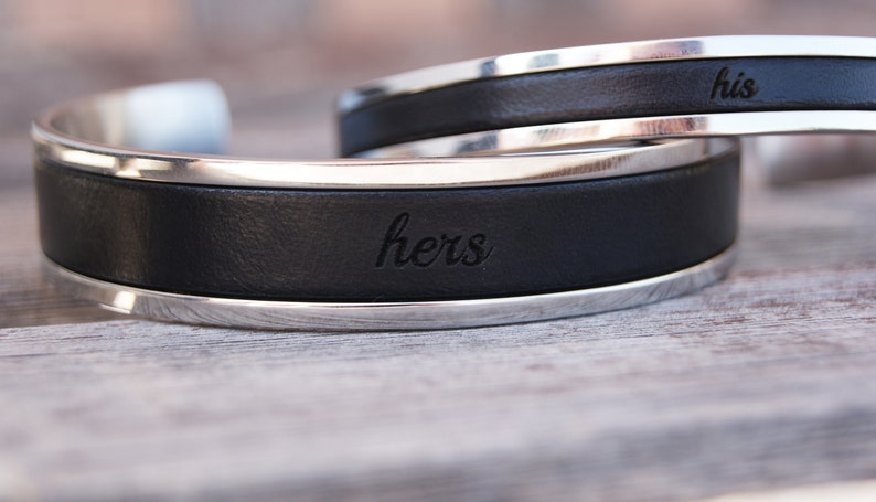 Couples bracelet Personalized Wedding Gift for Couple Anniversary Gift Custom Engraving Valentines Gift image 10