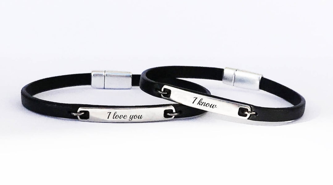 Love Bracelet I Love You I Know Set of 2 Leather Bracelets
