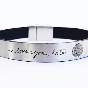 Custom Signature Bracelet - Memory Bracelet - Memorial Gift - Personalized Handwriting Bracelet - Family Keepsake, Sympathy Gift for Husband
