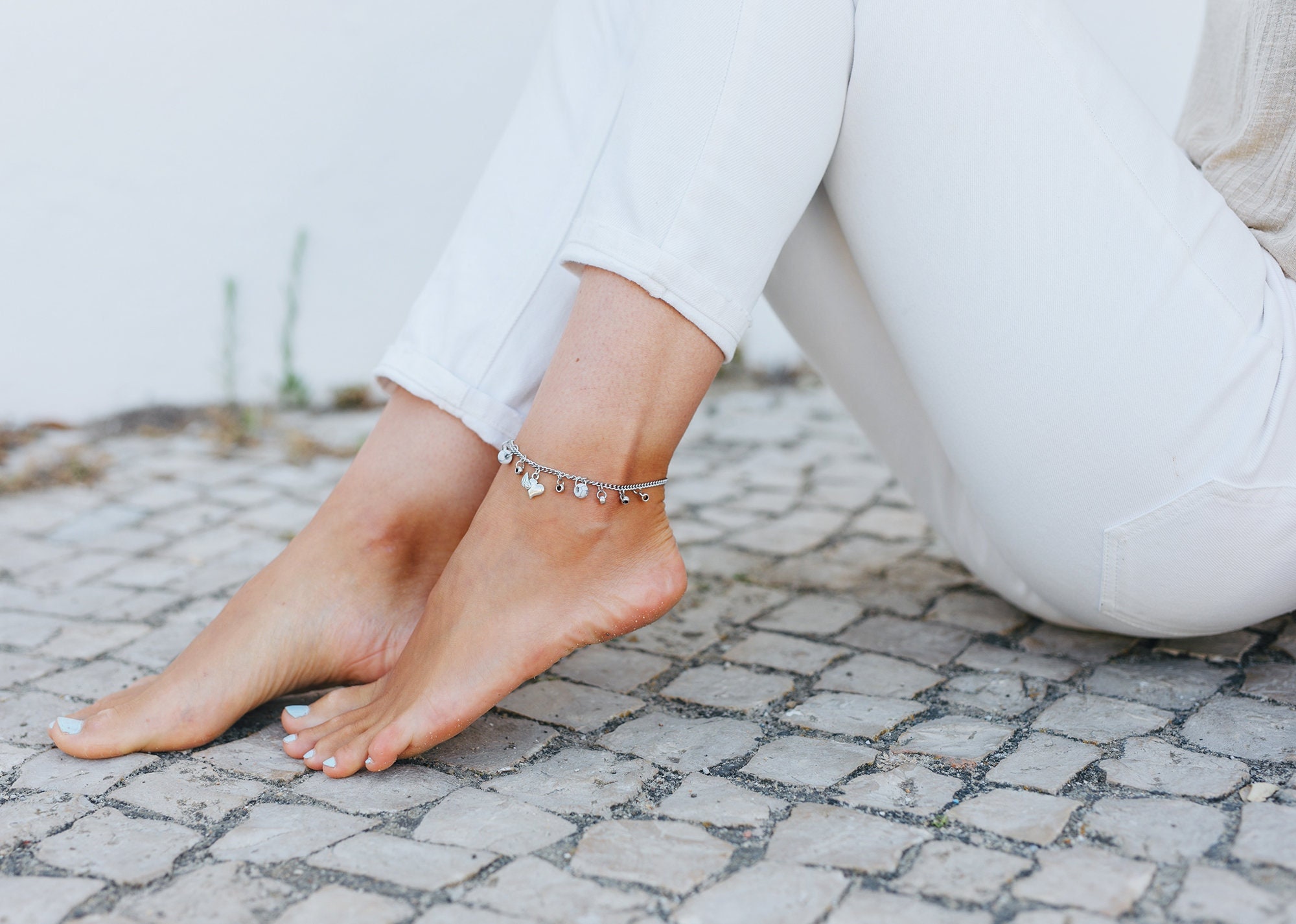 Tobilleras de plata para Tobillera Boho Etsy España