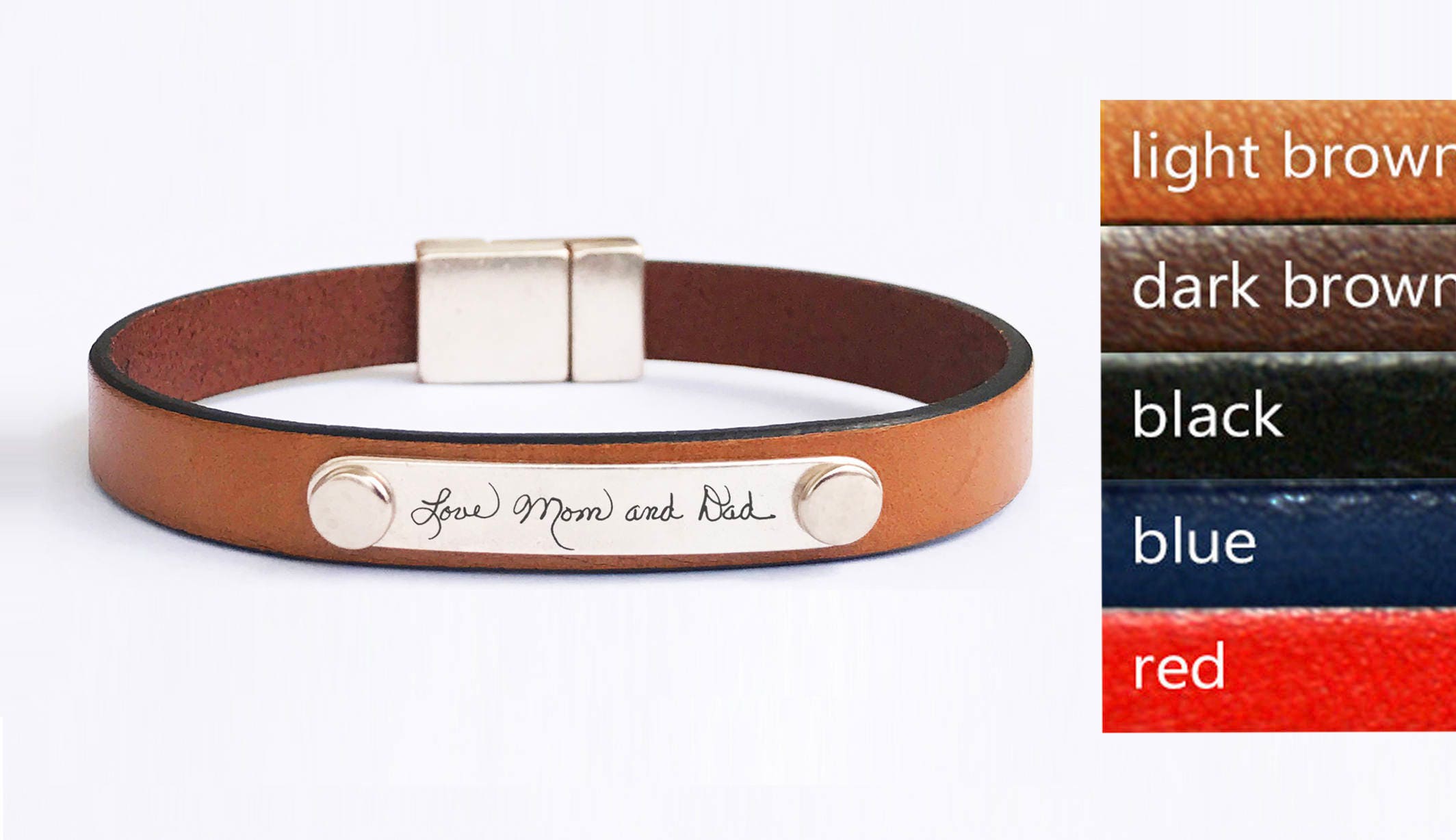 Lam Hub Fong Bracciale Uomo Personalizzato In Pelle Vintage Con Nome – Regalo Per Papà, Marito, Fidanzato - 2