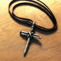 Three Nail Cross Pendant Necklace - Personalized Christian Gift for Him - Faith Keepsake product logo