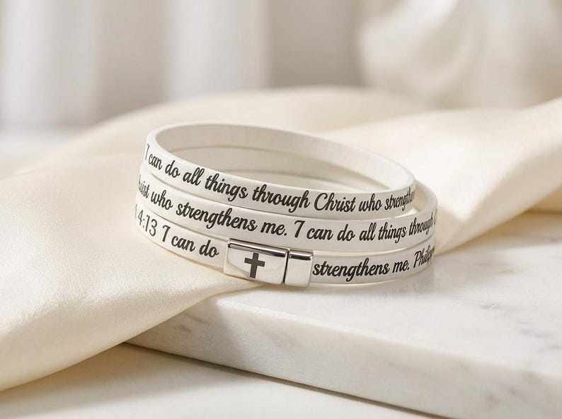 Pulsera de cuero personalizada / Regalo para el Día de la Madre para ella / Regalo personalizado para esposa, novia, mejor amiga / Regalo para colega imagen 8
