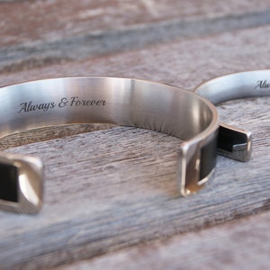 Couples bracelet Personalized Wedding Gift for Couple Anniversary Gift Custom Engraving Valentines Gift image 9