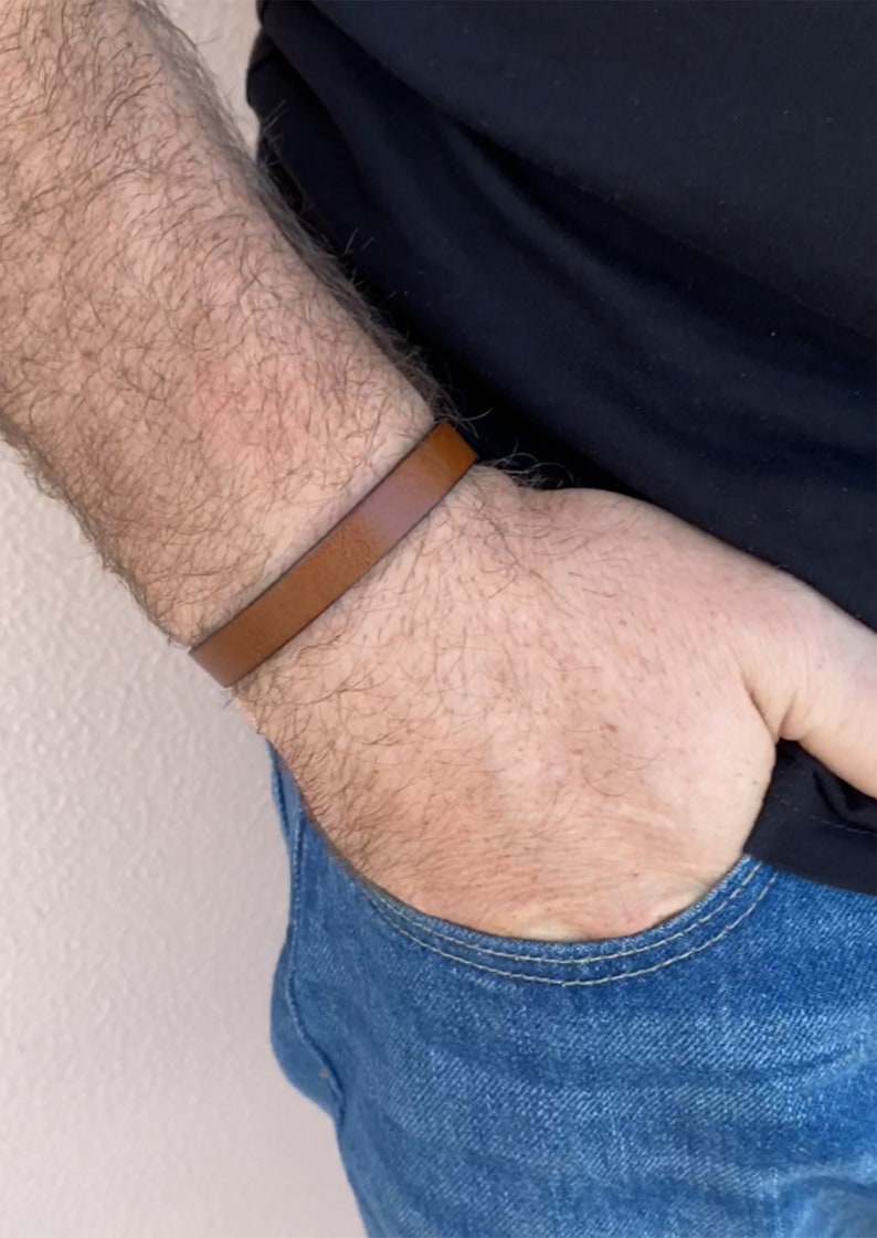 Gift for Boyfriend Engrave Bracelet for Man Personalized Groom Etsy