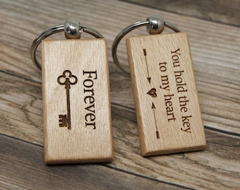 Couples Keychain Set Custom Matching Couples Keychains Anniversary Gift for Boyfriend Keychain Girlfriend Personalized Gift