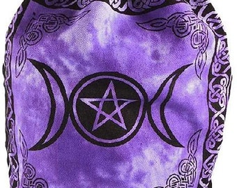 Triple Moon Pentacle Drawstring Cinch Bag Backpack - 18" X 20"   * FREE SHIPPING *