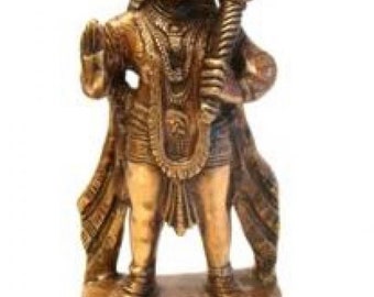 Veer Hanuman 8”H 3.5”W solid brass statue * FREE SHIPPING *