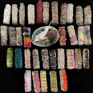 Two Handmade 4” Sage Smudges custom incense - Variety * FREE SHIPPING *