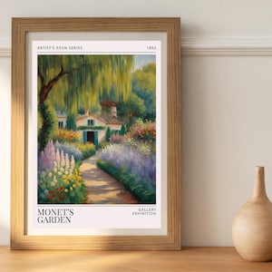 Monet&#39;s Garden Art Print #1 | Artist&#39;s Eden Series | Classic Fountain Landscape | Gallery Wall Decor