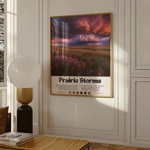 Prairie Storms Art Print | Whispers of the Prairies Series | Stormy Landscape Wall Decor | Nature-Inspired Poster