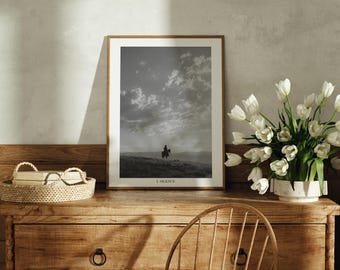 American West Series I. Silence Print | Black and White Cowboy Western Wall Art