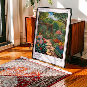 Frida Kahlo's Garten Kunstdruck #2 | Künstler-Eden-Serie | Üppiges botanisches Design | Moderne Blumenwandkunst