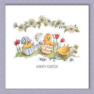 PK132 Osterkarte! Eine tolle Osterkarte für Kinder und Erwachsene! Design von Paula