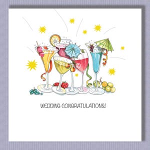 PK 298 Carte de célébration de mariage ! Magnifique carte de célébration unique à envoyer à l'heureux couple ! Rendez leur journée spéciale ! Design par Paula