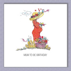 PK217 Mama wird Geburtstagskarte. Eine ganz besondere Karte für eine Mutter zum Geburtstag. Sie wird es lieben! Siehe Farbvariationen.Design von Paula