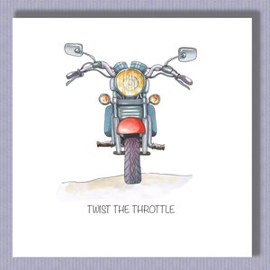 PK042 Motorrad Karte . Für den begeisterten Biker oder Sammler aller Motorradtypen!  Überrasch sie! Design von Paula