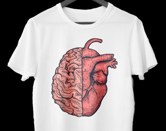 Heart Brain Organic Unisex T-Shirt