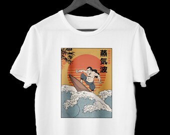 Samurai Surfing Big Wave Organic Unisex T-Shirt