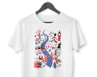 London Map Organic Unisex T-Shirt